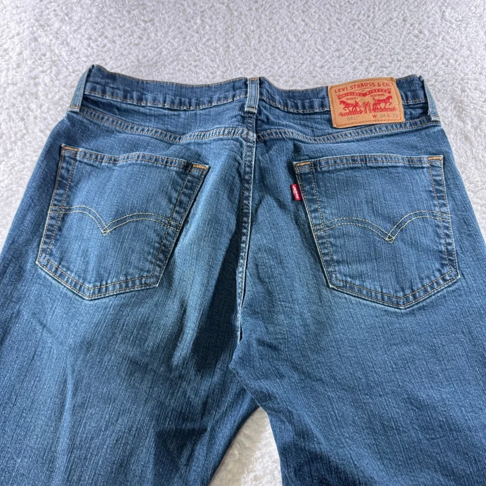 Levi's‎ 541 Jeans Mens 34x32 Blue Athletic Straight Medium Wash Denim Pants